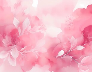 Charming pink floral wallpaper, perfect for adding a soft and feminine touch to any room