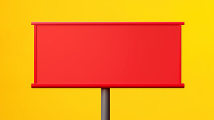 Red caution warning signboard