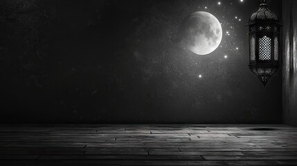 Moonlit Night, Lantern, Empty Room, Ramadan