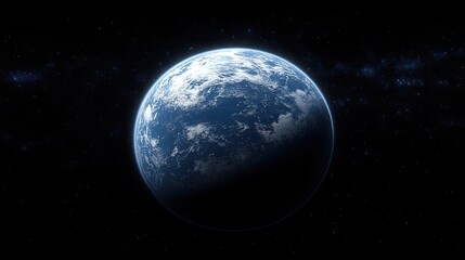 Obraz premium Earth, space, cosmos, night, planet, clouds, dark, background, illustration, science