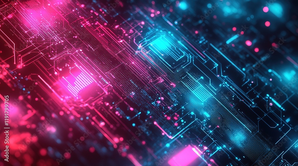 Poster dynamic data flow visualization digital realm abstract graphics futuristic environment close-up view