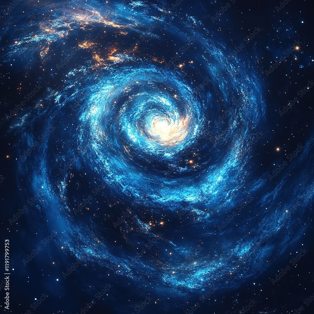 Canvas Prints exploring cosmic wonders spiral galaxy formation outer space digital art universe astronomical persp