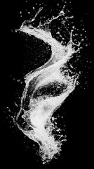 Obraz premium Dynamic Water Splash Against Black Background