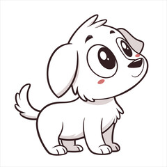 Dog  cartoon vector design with white background