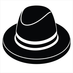 black hat isolated on white background 