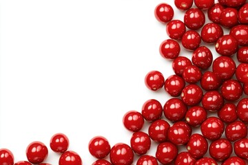 Close-Up of Vibrant Red Cherry Tomatoes on a White Background