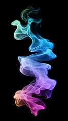 Fototapeta premium Creative pastel smoke, flowing abstract layers, 3D illustration