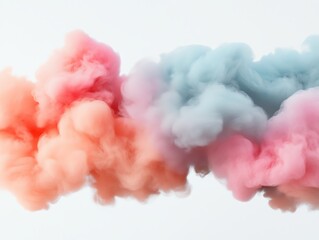 Fototapeta premium Dense smoke effects, abstract depth with soft hues, 3D illustration