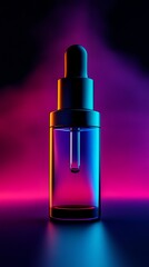 Ethereal vape mist, luminous neon accents, 3D illustration