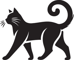 black silhouette of a cat