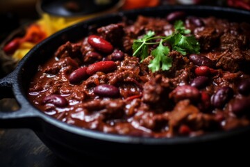 Close up of a chili con carne