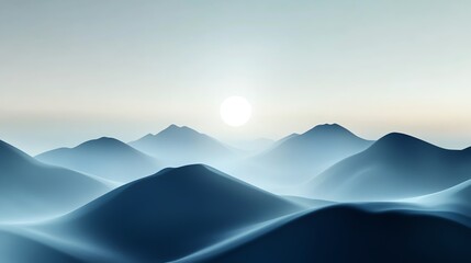 Light mist, radiant background with soft transitions, 3D illustration