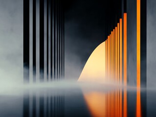 Naklejka premium Minimal fog texture, glowing subtle contrasts, 3D illustration