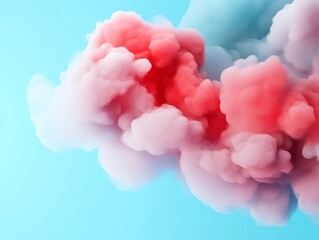 Minimalist vapor effects, vibrant pastel highlights, 3D illustration