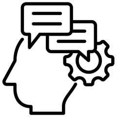 Human-Machine Interaction Icon Lineal Syle