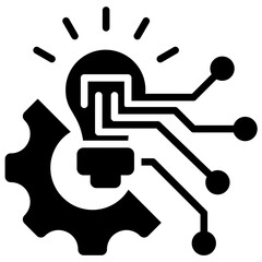 Intelligent Automation Icon Black Style