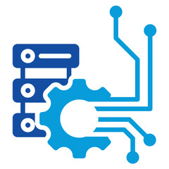 Data Integration Icon Dual Tone Color Style