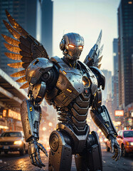 Fototapeta premium robot in the city