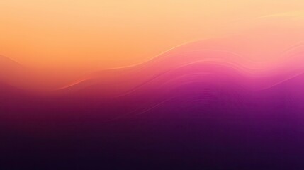 Abstract sunset landscape, wavy gradient, background design