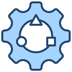 Situational Adaptation Icon Lineal Blue Style