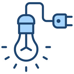 Ambient Lighting Icon Lineal Blue Style