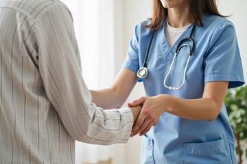 Compassionate Care: Nurse and Patient, Empathy, Trust, and Supportive Healthcare.