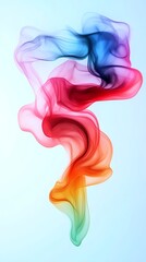 Obraz premium Creative smoky swirl, clean pastel background, 3D illustration