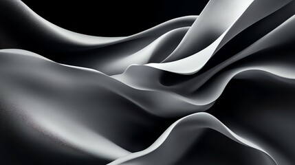 Obraz premium Delicate smoke patterns, minimalist monochromatic tones, 3D illustration
