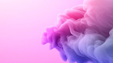 Fototapeta premium Elegant pastel smoke waves, luminous gradient details, 3D illustration