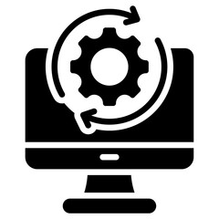 Patch Management Icon Black Style