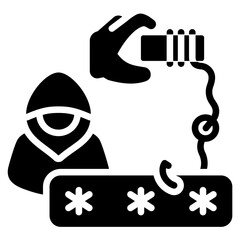 Session Hijacking Icon Black Style