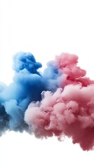 minimal smoke loop, clean creative motion, photorealistic detail, cool tones, isolated on white background