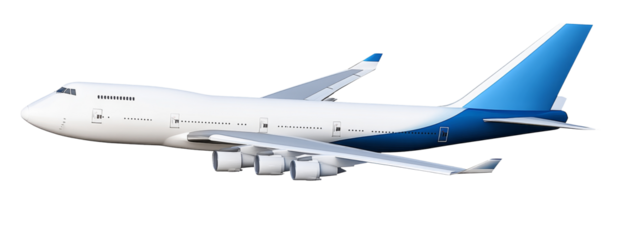 High-Quality PNG airplane 747 jet on transparent background