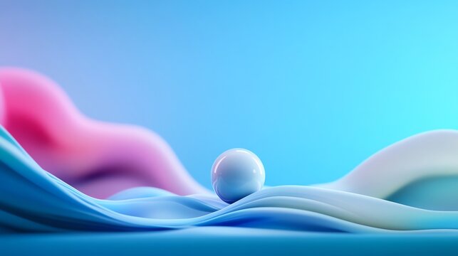 Minimalist vapor effects, soft glowing transitions, 3D illustration