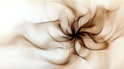 Smoke forming intricate mandalalike textures in soft, earthy tones over a neutral beige background, Abstract Smoke, Meditative and serene