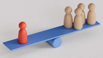 RED leader,business concept. economic status and social achievement.3D rendering on white background.