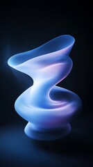 Smoky vortex, luminous neon particles, 3D illustration