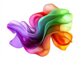Obraz premium stylized vape cloud, abstract art, fluid shapes, soft color transitions, isolated on white background