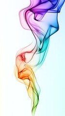 Fototapeta premium Thin smoke lines, pastel gradients with luminous accents, 3D illustration