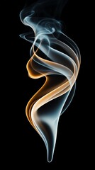 Obraz premium Vape smoke swirl, glowing fractal overlays, 3D illustration