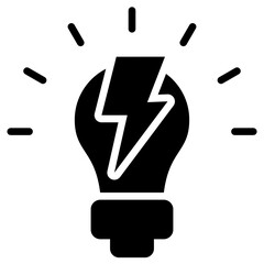 Lighting Icon Black Style