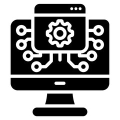 Digital Platform Icon Black Style