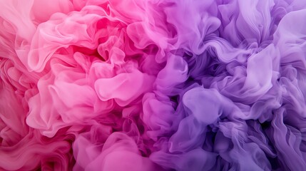 Fototapeta premium Whimsical smoke wisps forming abstract floral textures in vibrant shades of pink and purple, Smoke Effect, Artistic flair