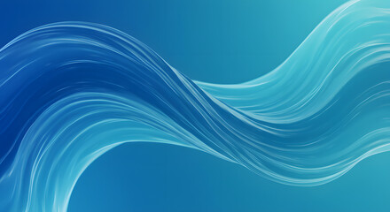 Fototapeta premium An abstract depiction of waves in shades of blue, resembling water. 