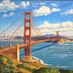 Obraz premium golden gate bridge city