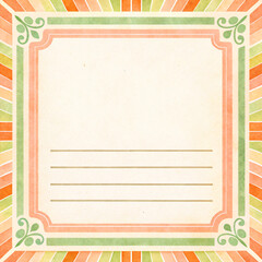 Minimalist Border Design with Paper Texture and Peach Sorbet Palette