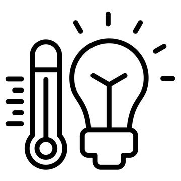 recommend clip art: Smart Thermostat Icon Lineal Syle