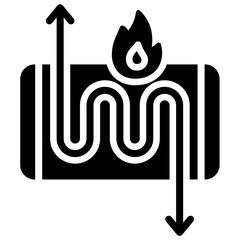 Heat Exchanger Icon Black Style