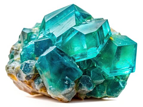 Apatite Mineral Stone Photography: High-Resolution Images of Fluorapatite, Hydroxylapatite, Chlorapatite Crystals Isolated on White