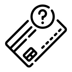 credit card line icon